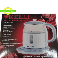 Электрический чайник 70-80-90-100*С KL-1373Бело-Серый (1x6)