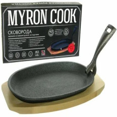 Сковорода чугун съемн/руч 22,5x12,5см овал TM MYRON COOK  - MC2225