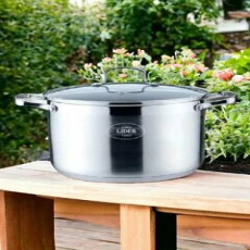 Кастрюля из нержавеющей стали  6.5л.  LiderStaL, LD-2035